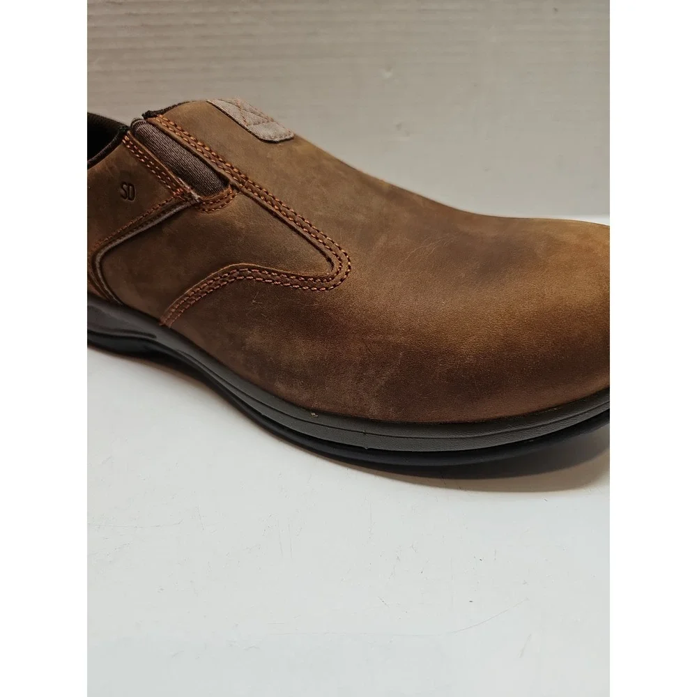 Red Wing Shoes 6705 Mens 10 E2 Brown Leather Safety Toe Slip On Work Shoes SD SR